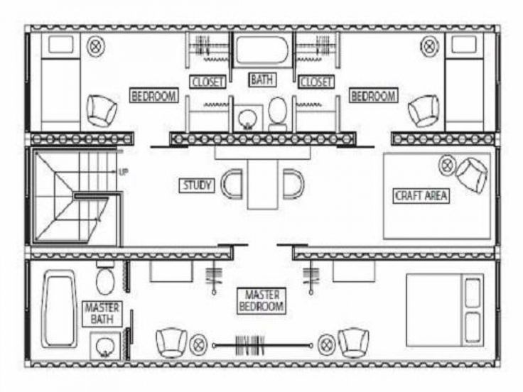 40 foot shipping container home floor plans Modern