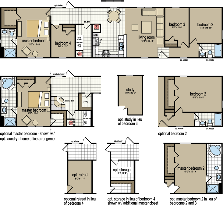 3 bedroom 2 bath single wide mobile home floor plans