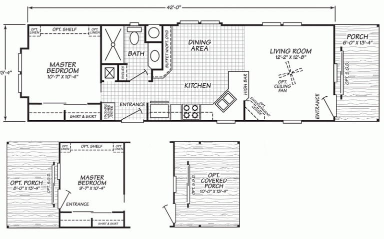 3 bedroom 2 bath single wide mobile home floor plans | Modern Modular Home